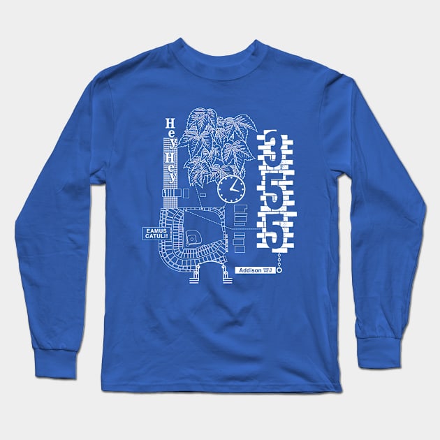 Wrigley Field - Blue Long Sleeve T-Shirt by BALLPARKLOVE